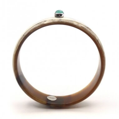 Bangle in clear horn 15mm set in...