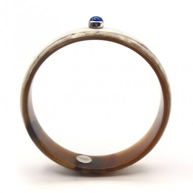 Bangle in clear horn 15mm set in...