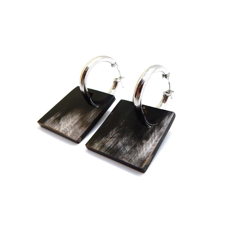 Silver hoop earrings -Gila