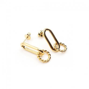 Gold-plated earrings - Louise