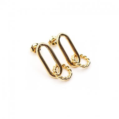 Gold-plated earrings - Louise