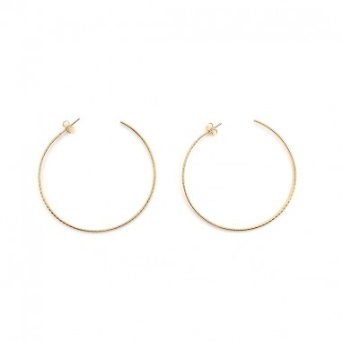 Gold-plated hoop earrings - Anna