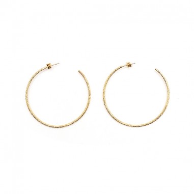 Gold-plated hoop earrings - Jeanne