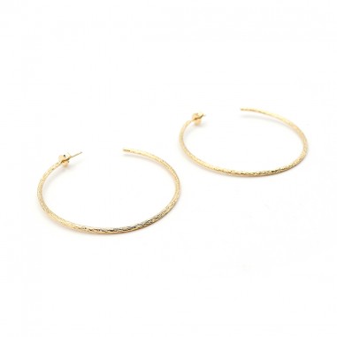 Gold-plated hoop earrings - Jeanne