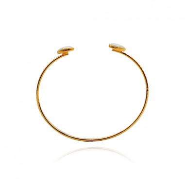 Manchette en plaqué or - Léa double