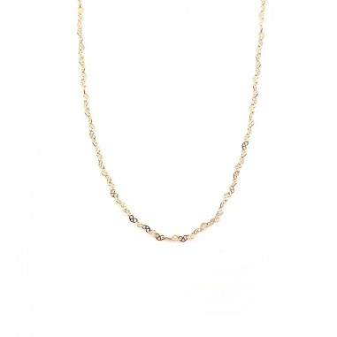 Gold-plated necklace - heart chain