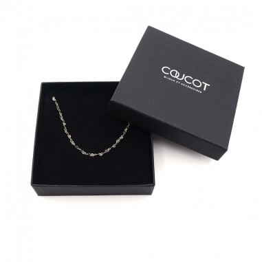 Gold-plated necklace - heart chain