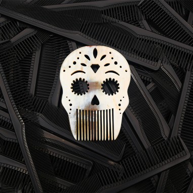 Calavera Diamant - Peigne en corne