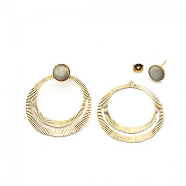 Gold-plated earrings - Helena