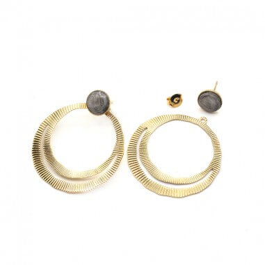 Gold-plated earrings - Helena