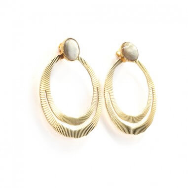 Gold-plated earrings - Helena