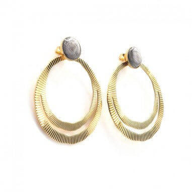 Gold-plated earrings - Helena