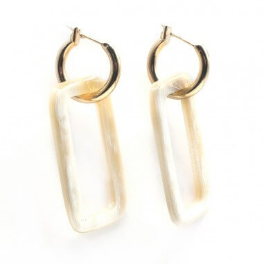 Large gold-plated hoop earrings -...