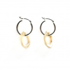 Créoles en argent - anneau...