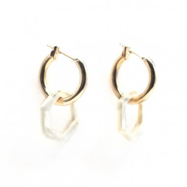 Créoles en plaqué or - anneaux...