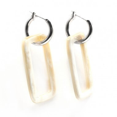 Large silver hoop earrings -...