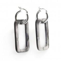 Grandes créoles en argent -...