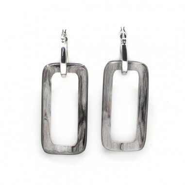 Large silver hoop earrings -...