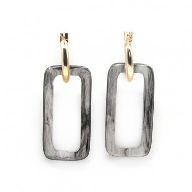 Large gold-plated hoop earrings -...