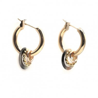 Gold-plated hoop earrings - Théodorette