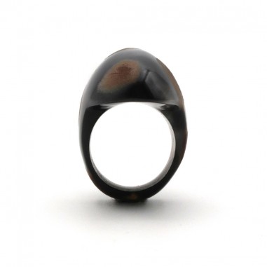 Horn “Jonc” ring XL "Terres inconnues"