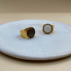 Bague en plaqué or et... 2