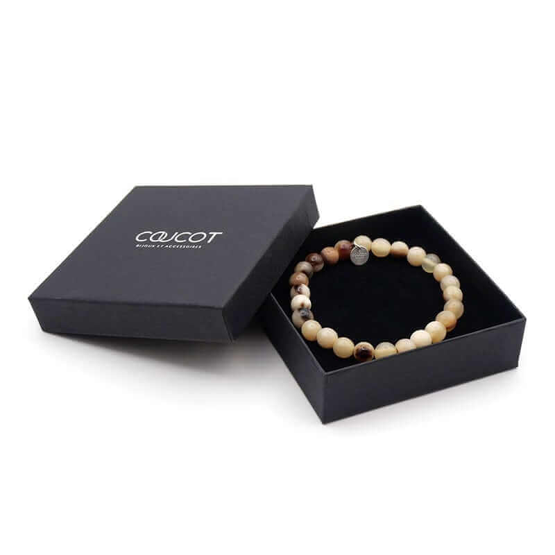 Shiny horn beads bracelet 6mm - Anders