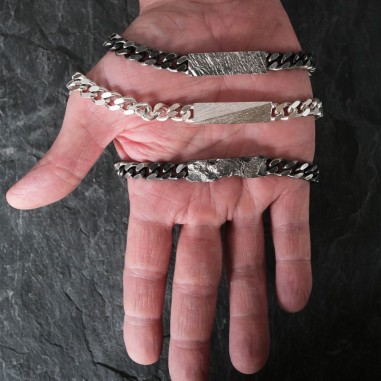 Bracelet for men in silver - Tungsten