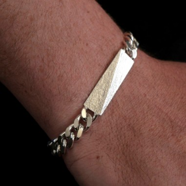 Bracelet for men in silver - Tungsten
