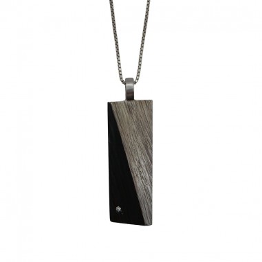 Collier diamant homme - Tungstène L