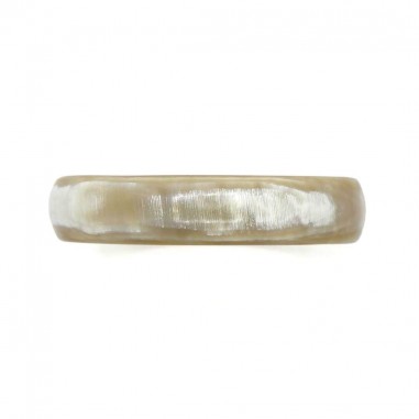 Photo sur fond blanc jonc en corne claire 15 mm vue de dessus.