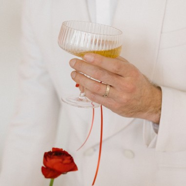 Men's wedding ring with black diamond...