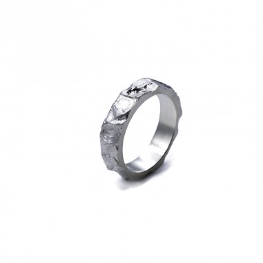 Men's wedding silver ring A-76-L