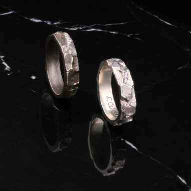 Men's wedding silver ring A-76-L