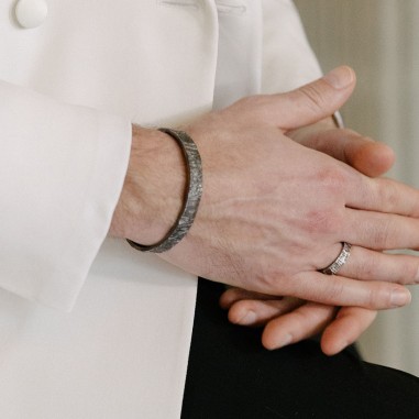 Men's Hyper-IO-L silver cuff-bracelet