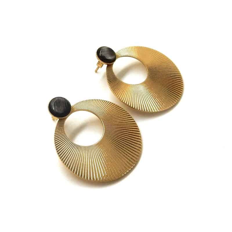 Boucles d'oreilles en plaqué or - Milena