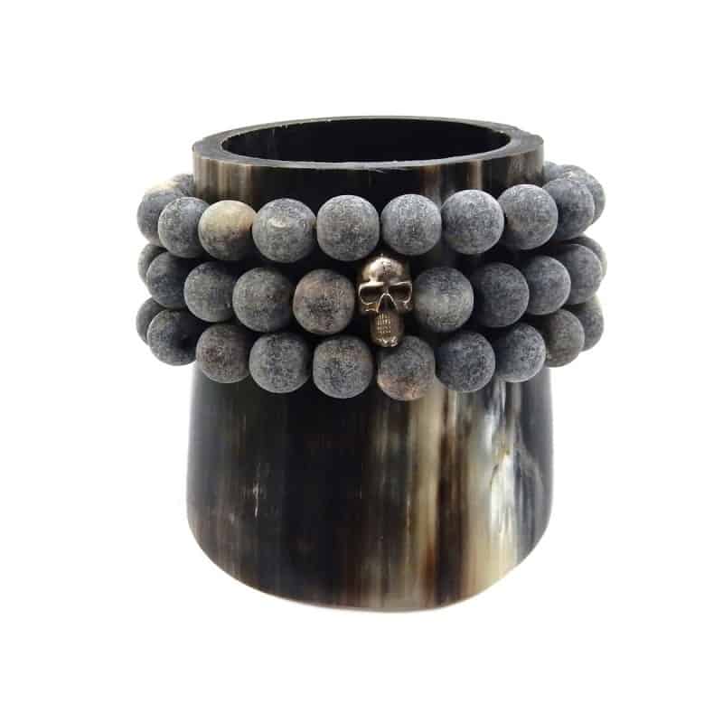 Triple bracelet- 1 beads skull