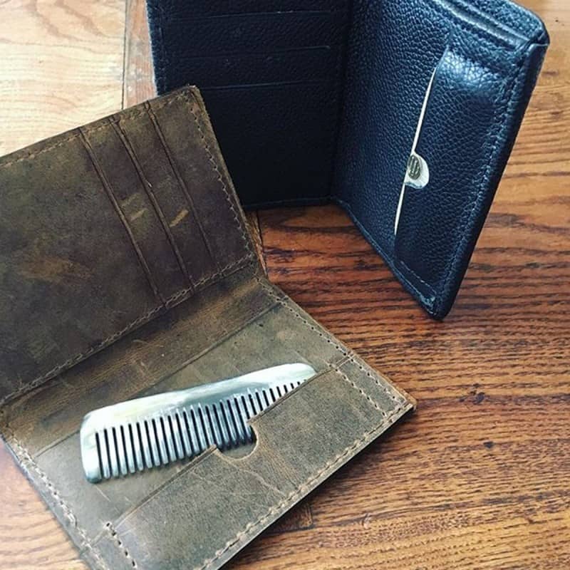 Porte-cartes en cuir Le p'tit Marcel