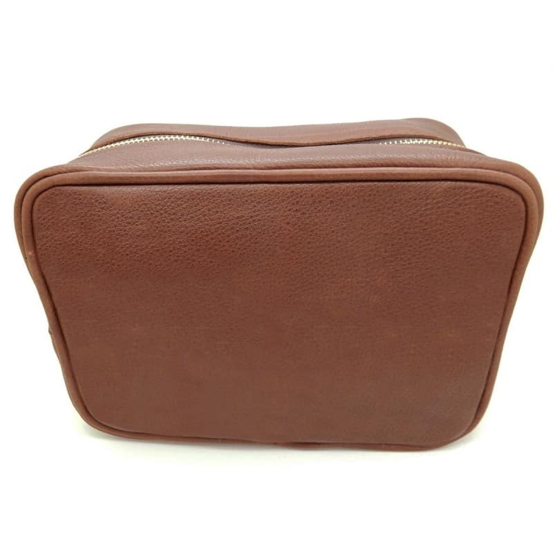 Leather toilet bag