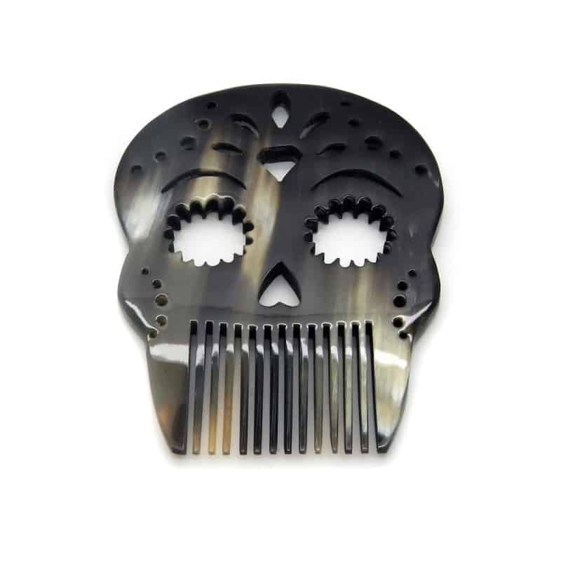 Calavera Diamant - Peigne en corne