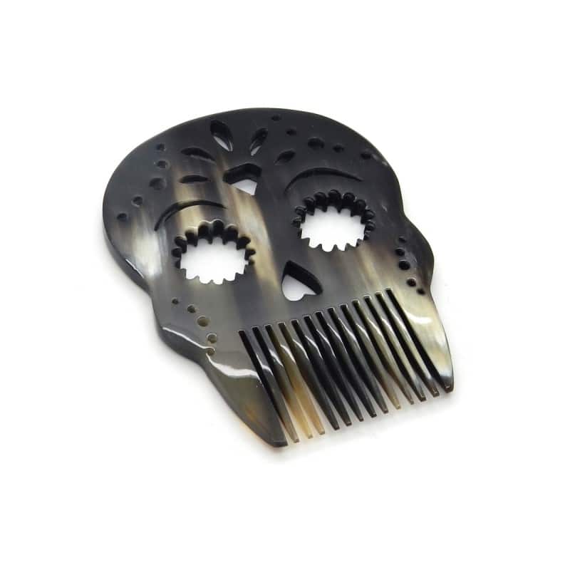 Calavera Diamant - Peigne en corne