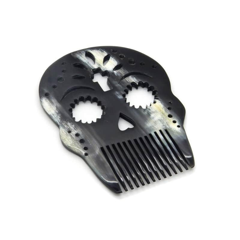 Calavera Croix - Peigne en corne