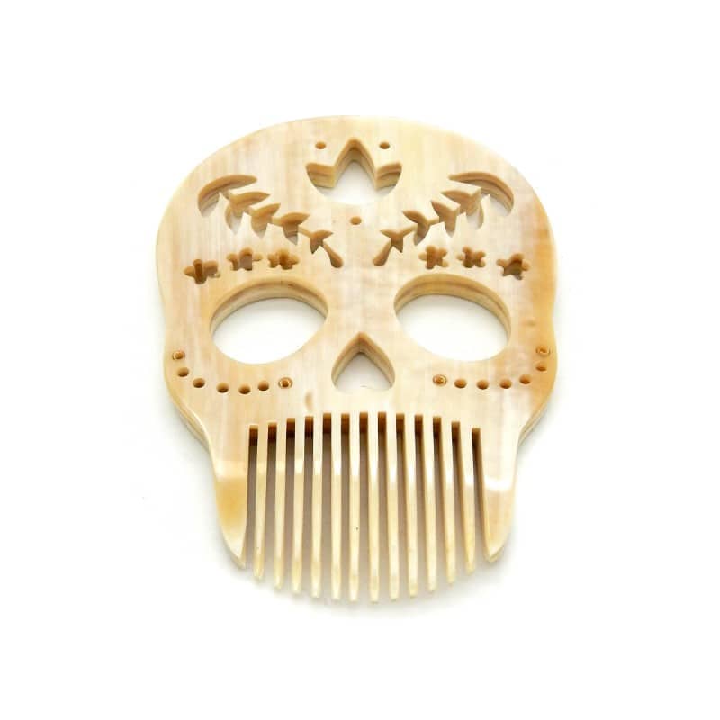 Calavera Nature - Peigne en corne
