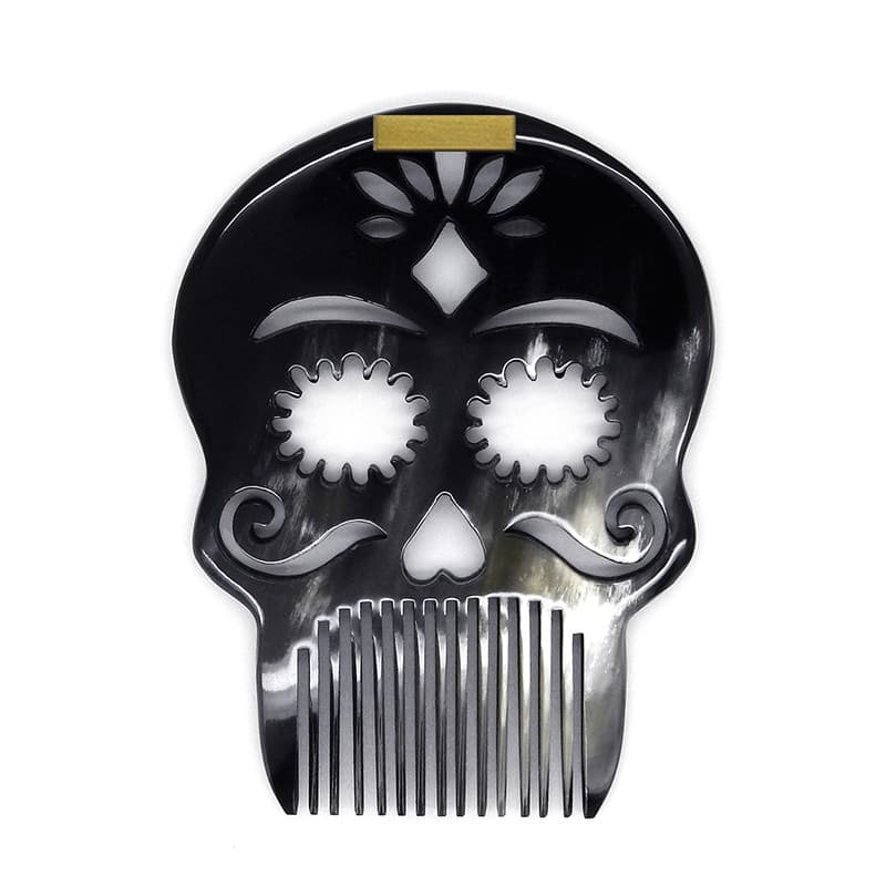 Calavera Tête de Mort - Peigne en corne