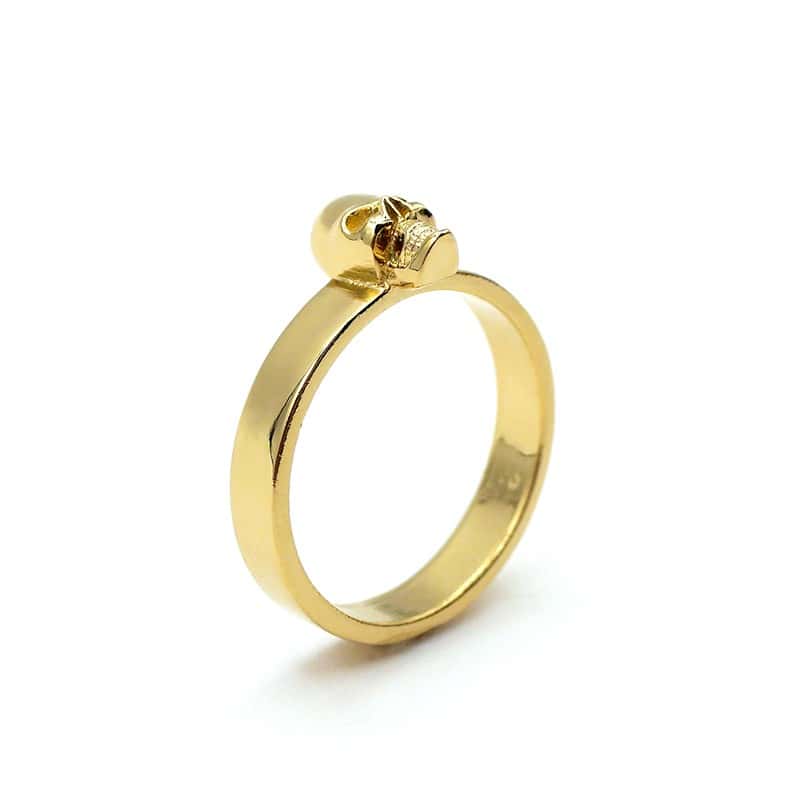Skull thin ring - S