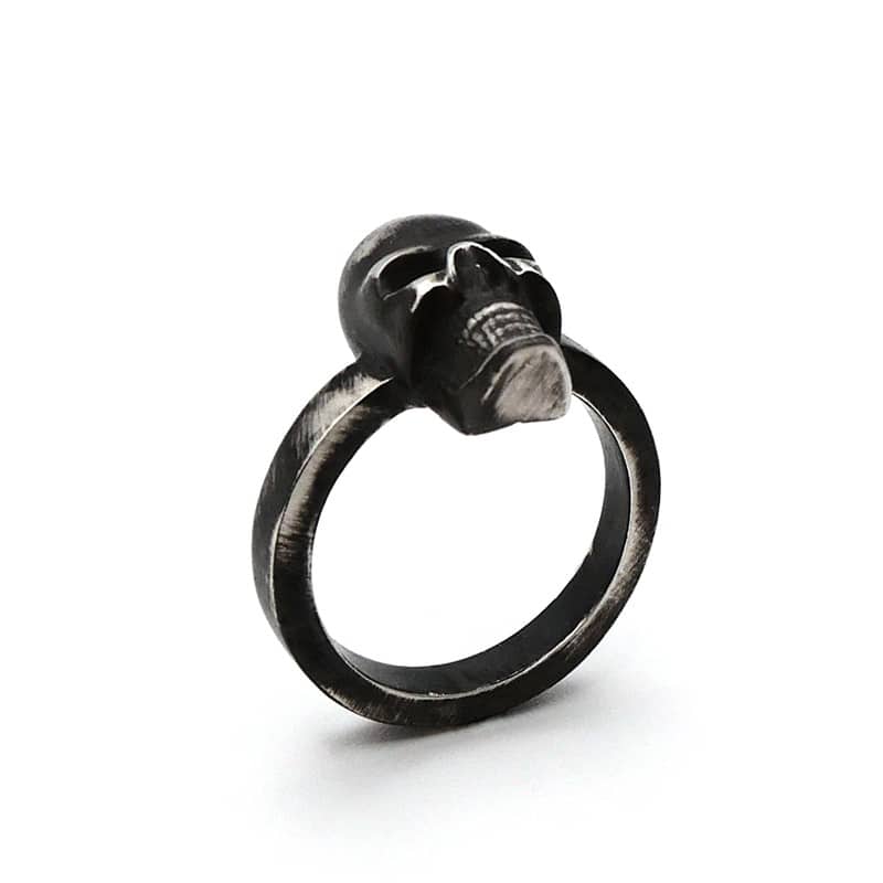 Skull silver ring - L