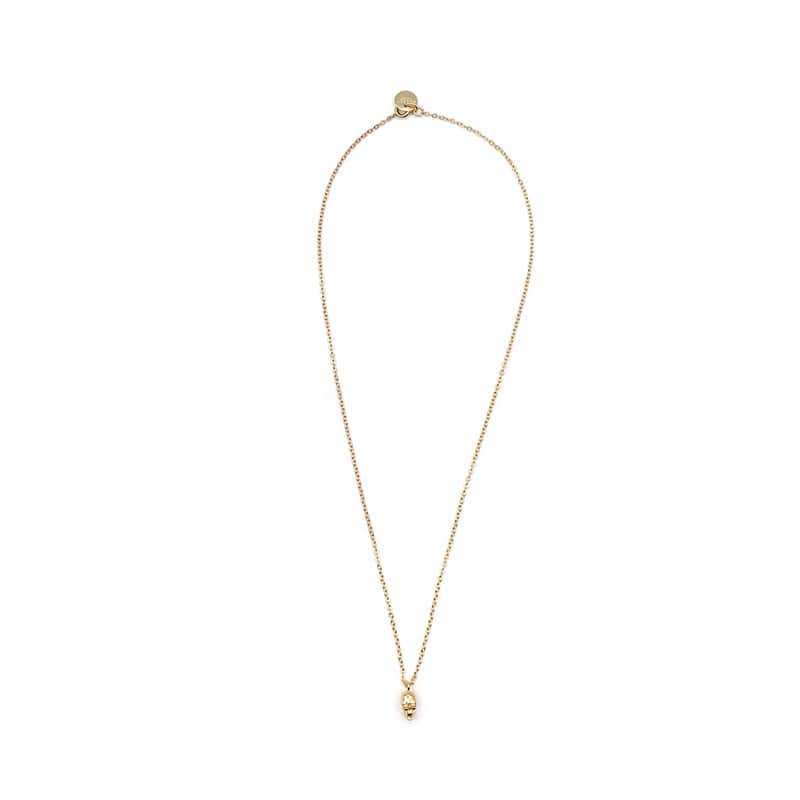 Collier tête de mort en argent - S