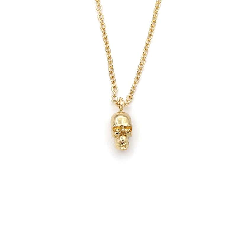 Collier tête de mort en argent - S