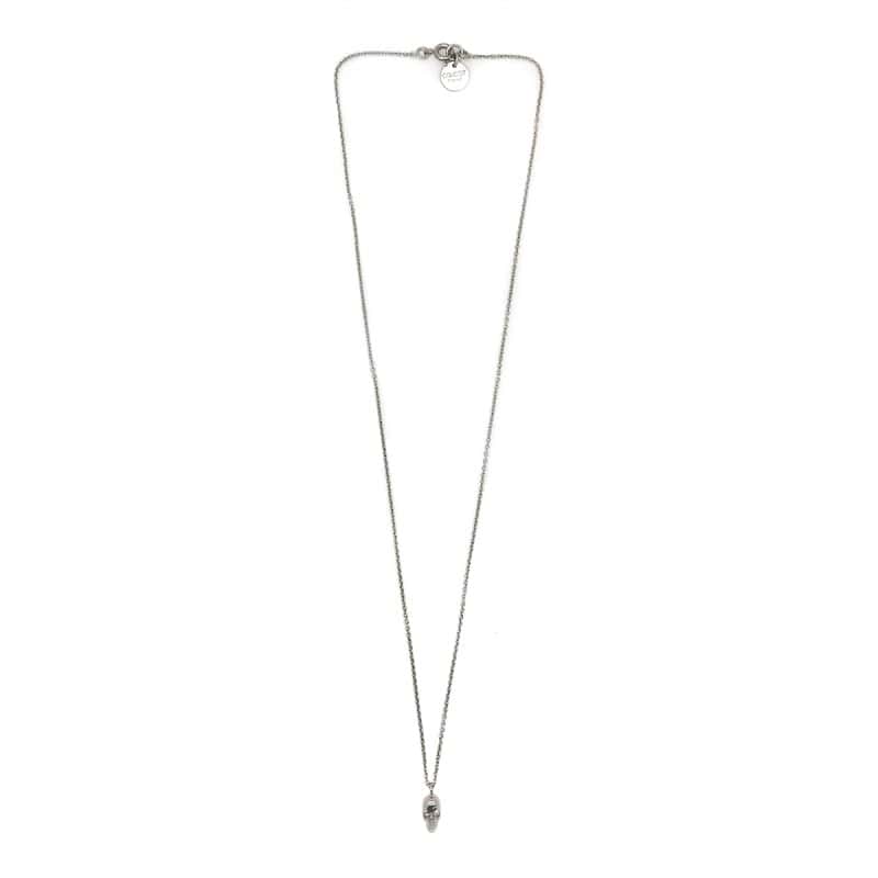 Silver skull necklace - S