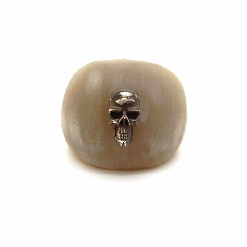 Bague en corne tête de mort- S